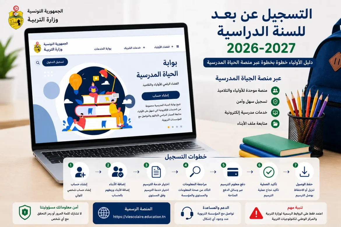 التسجيل عن بعد للسنة الدراسية 2026-2027